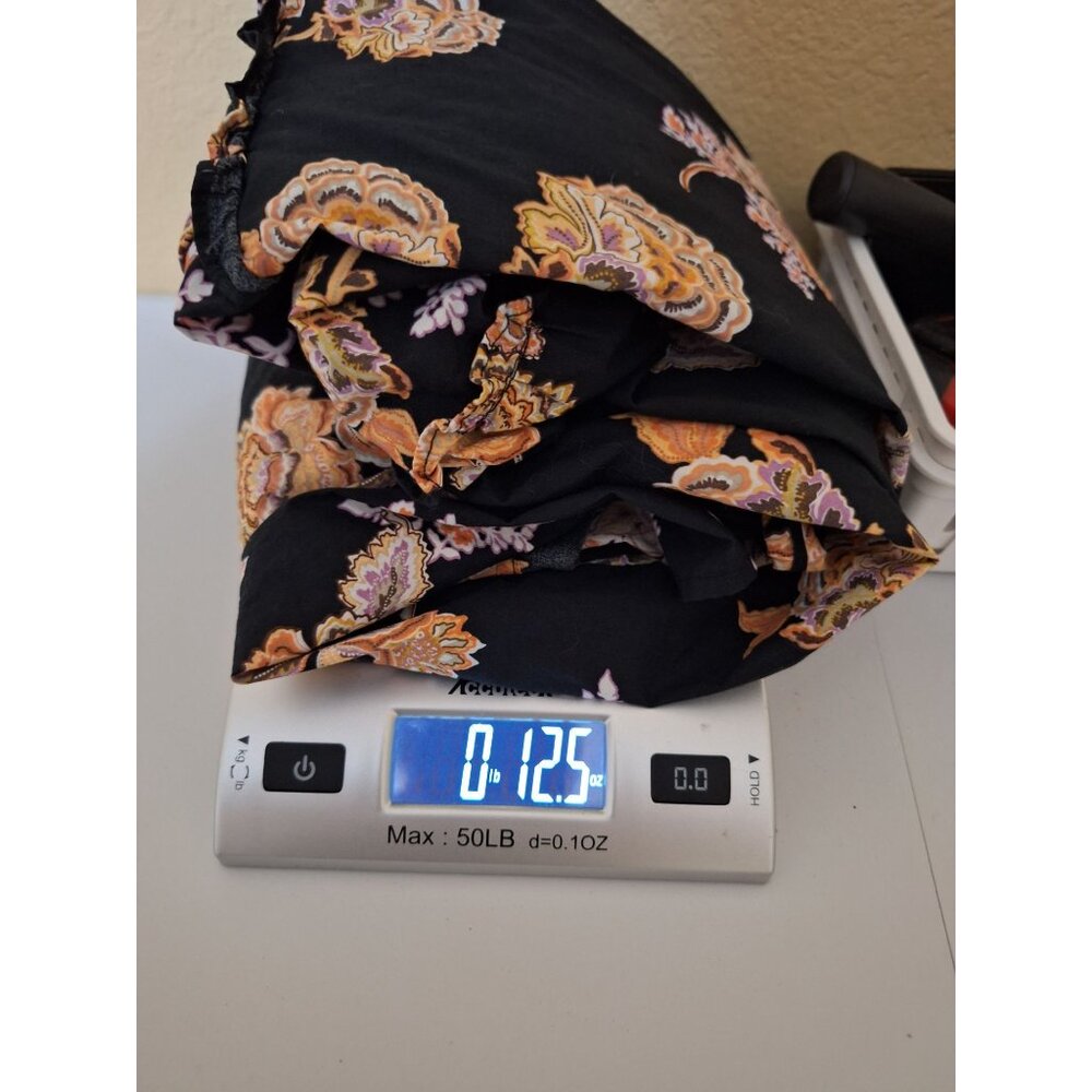 Who What Wear Black Floral Midi Dress 100%‎ Cotton Womens Size 2X Summer - Picture 12 of 12